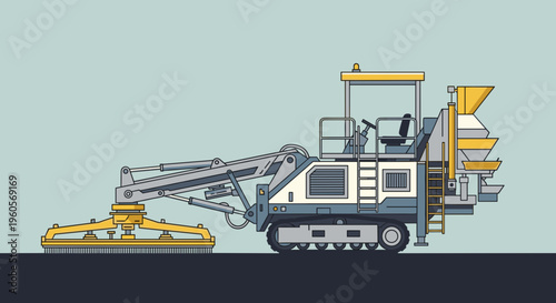 Heavy Machinery Excavator Construction Equipment.