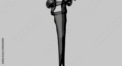 Hip Replacement Prosthesis Closeup View.