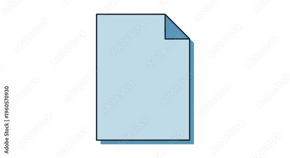 Fototapeta premium Light Blue Paper with Folded Corner.