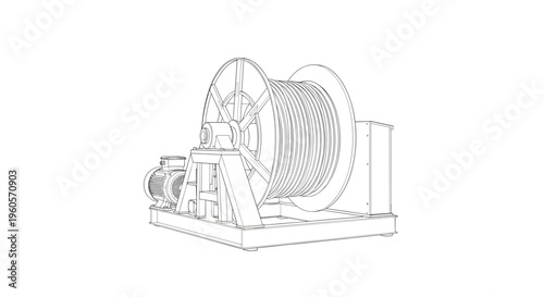 Industrial Winch Machine Equipment.