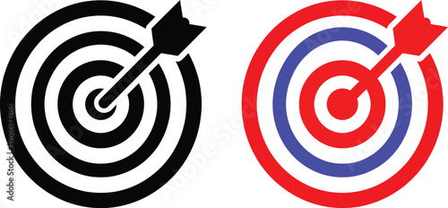 A pair of targets with arrows hitting the bullseye in a graphic illustration