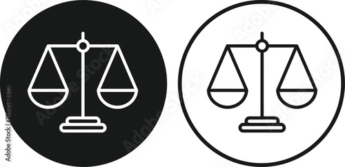 A black and white illustration of two scales side by side in oval shapes