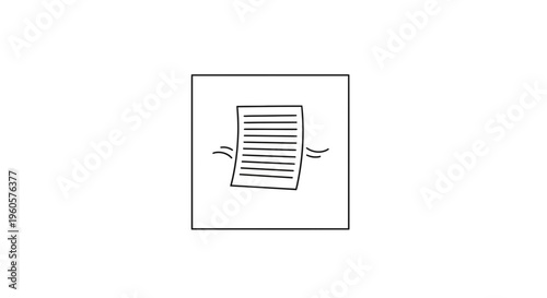 Streamlined digital document icon illustrating efficient data transfer or cloud computing concept