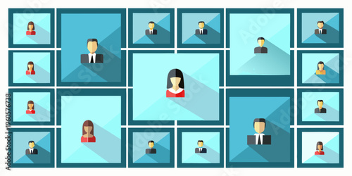 Isometric representation of diverse people within a grid network