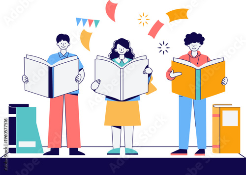 School Reading Festival Illustration