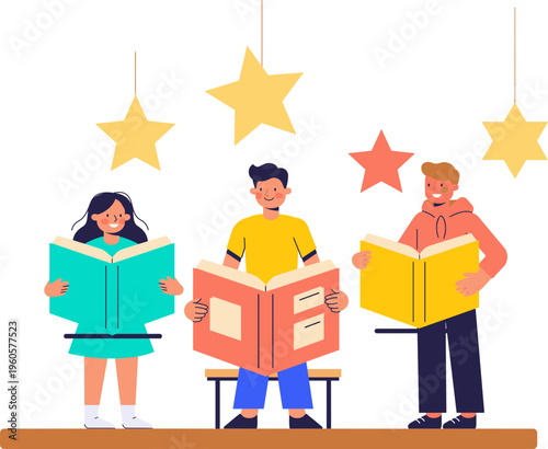 School Reading Festival Illustration