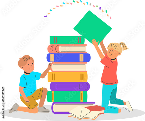 School Reading Festival Illustration