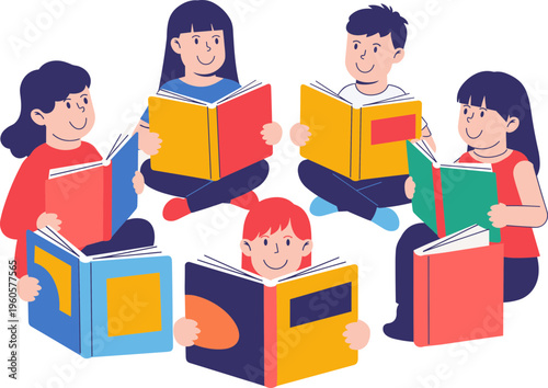 School Reading Festival Illustration