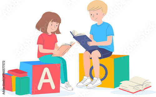 School Reading Festival Illustration