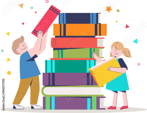 School Reading Festival Illustration