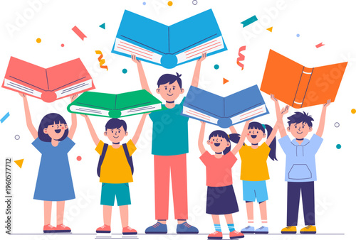 School Reading Festival Illustration