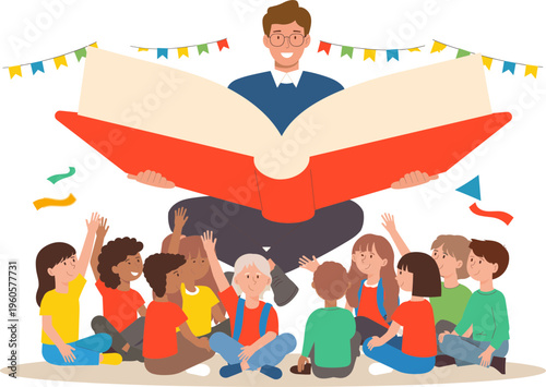 School Reading Festival Illustration