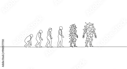 Evolution of Humanity to Technology: From Ape to Robot