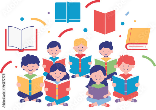 School Reading Festival Illustration