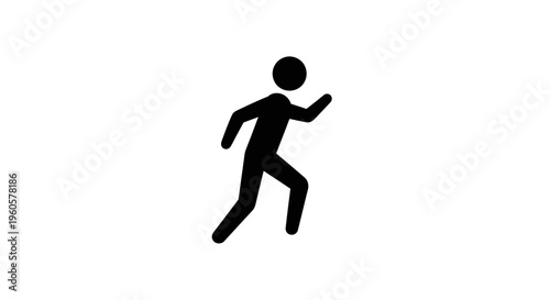 Silhouette of a person running, representing fitness, speed, and active lifestyle.