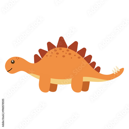 Cute Stegosaurus Dinosaur Illustration