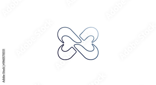 Abstract infinity loop symbol, endless loop, connection, continuity, eternity, forever concept