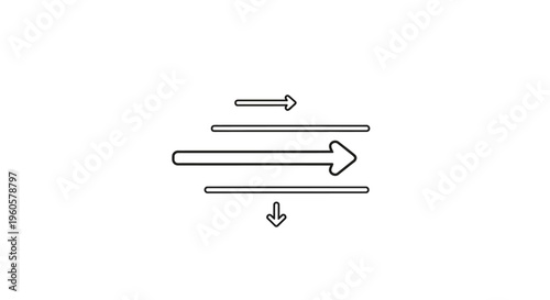 Arrows Indicate Direction and Movement, Abstract Concept of Progress and Flow