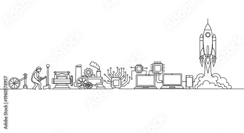 Evolution of Technology: From Steam Engine to Rocket Launch