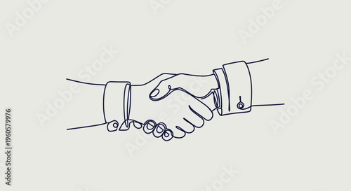 Handshake illustration: agreement, partnership, success, business deal, collaboration, trust