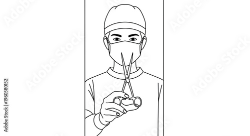 Skilled Healthcare Professional Ready for Procedure with Essential Surgical Instrument