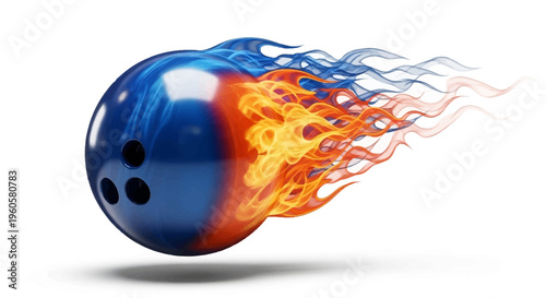 Bowling Ball on Fire: Intense Sport Action, Speed, and Power