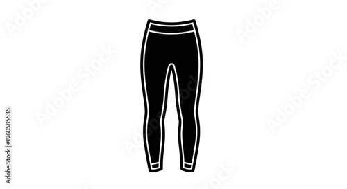 Minimalist black outline illustration of versatile athletic leggings for comfortable activewear