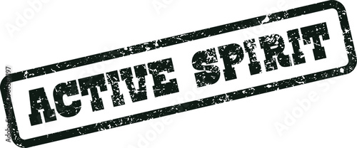 Active Spirit Rubber Stamp Symbol for Enthusiastic and Dynamic Personal Mindset