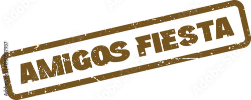 Amigos Fiesta Stamp for Festive Occasions and Friend Gatherings Bringing a Lively Celebration Vibe to Invitations