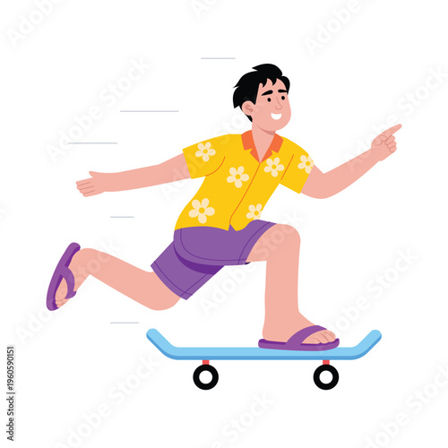 Skateboarding Vector Concept illustrations EPS File 