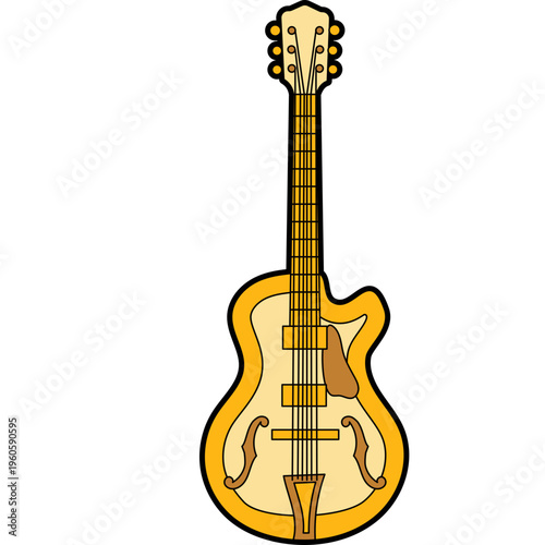 Vintage Hollow Body Electric Guitar