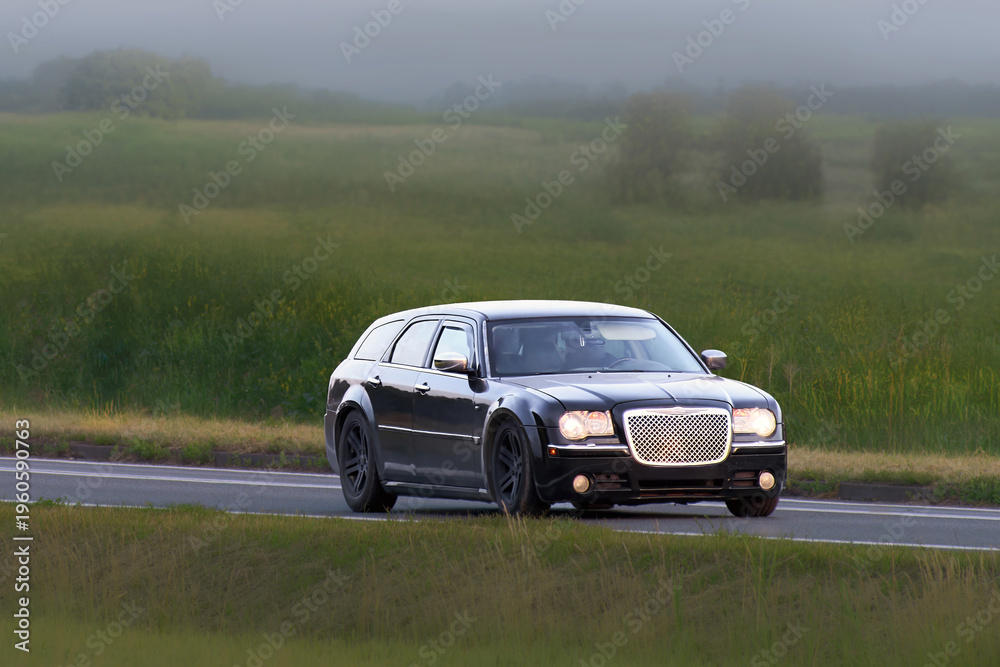 Fototapeta premium Modern estate vehicle for exploration travel