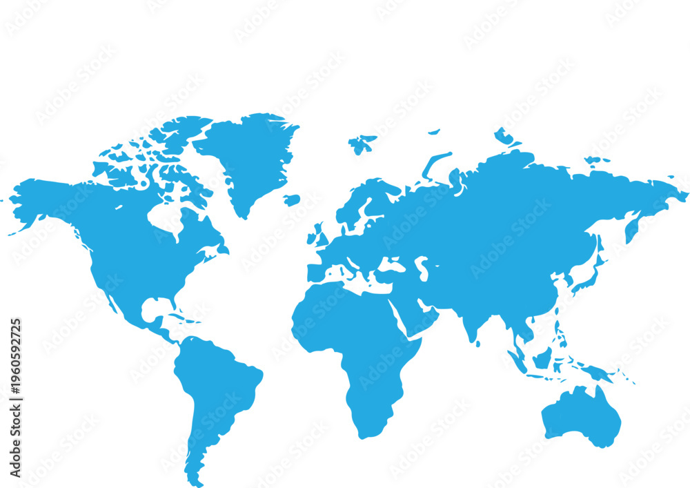 Obraz premium Us World Map Vector Illustration