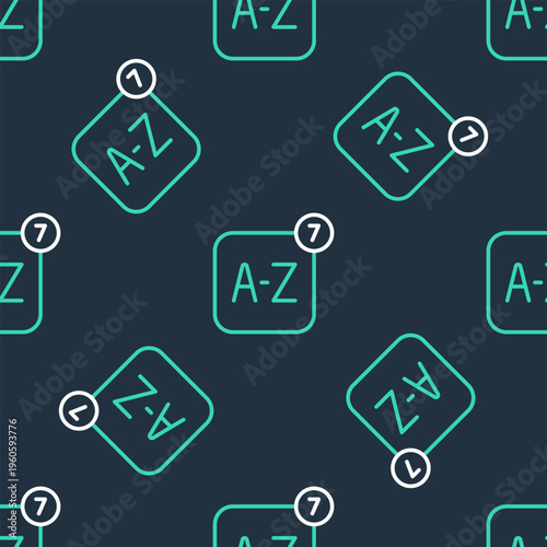 Line Online translator icon isolated seamless pattern on black background. Foreign language conversation icons in chat speech bubble. Translating concept. Vector