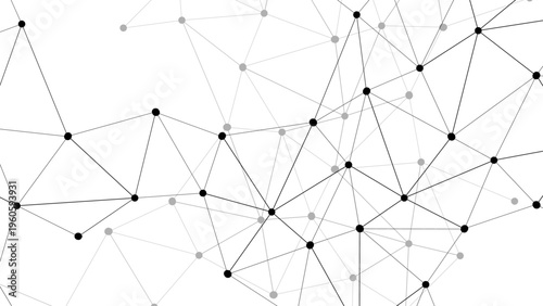 Vector Abstract network of interconnected nodes creates intricate digital constellation symbolizing communication, connectivity, and digital transformation with sleek, futuristic, and techy concept