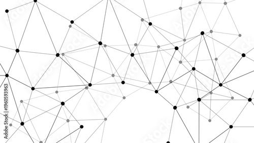 Vector Abstract Network of Interconnected Nodes Forms a Complex Web of Technology and Digital Data and symbolizes innovation and connectivity. It shows complex interactions and data flow in cyberspace