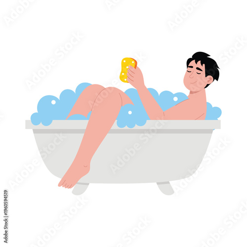 Bubble Bath Vector Concept illustrations EPS File 