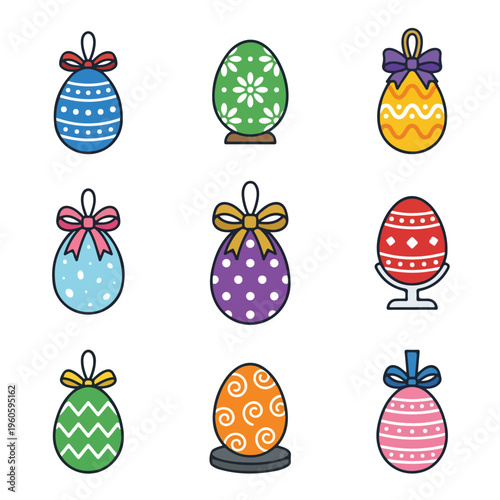Colorful Easter Eggs Decoration 1.