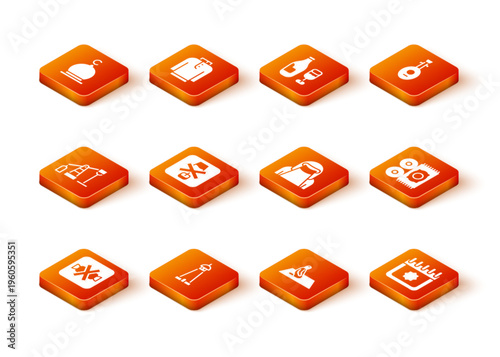 Set No sweets, Mosque tower or minaret, Oil pump pump jack, alcohol, Muslim man prays, woman niqab, Ramadan calendar and Traditional carpet icon. Vector