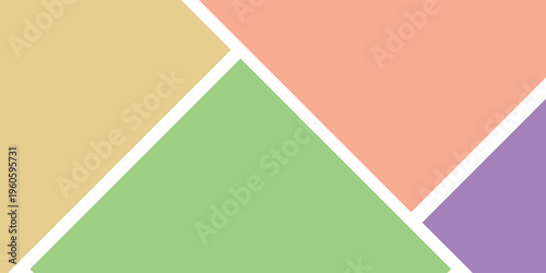 Abstract geometric background with colorful pastel shapes and white lines.