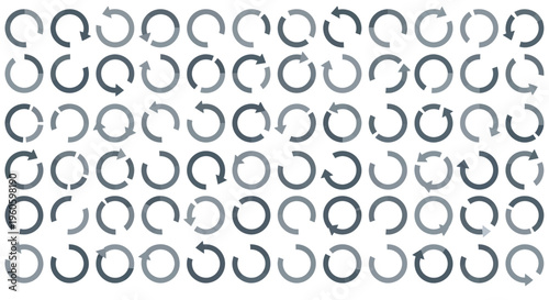 Recycling Arrows Pattern: Circular Arrows, Refresh, Reload, Repeat, Cycle, Loop, Update