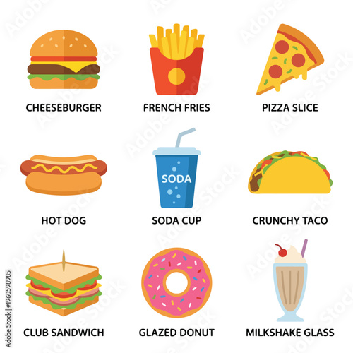 Fast Food Items Collection.