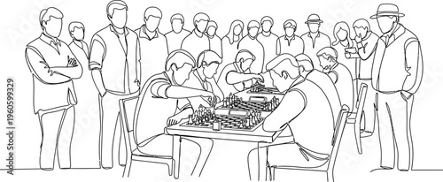 people watching a butcher at work