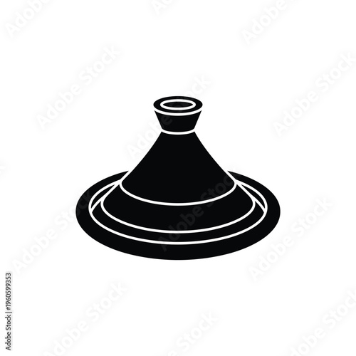 Tagine pot icon vector, traditional moroccan cooking vessel for culinary themes