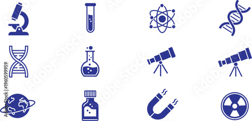 Science and laboratory equipment icons