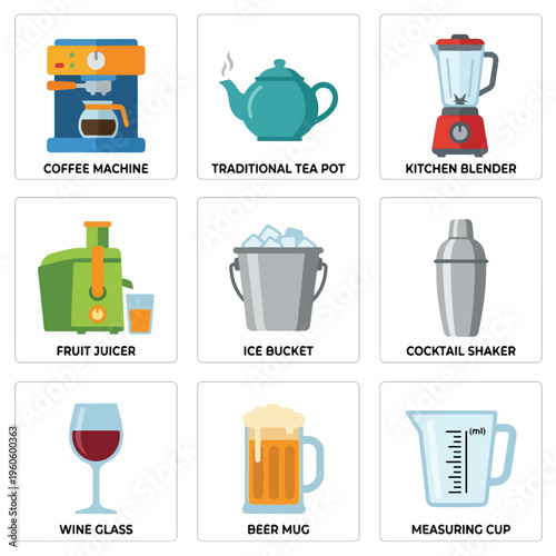 Kitchen and Bar Utensils Collection.