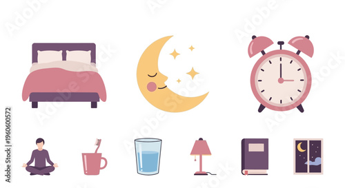 Woman meditates in morning still life.