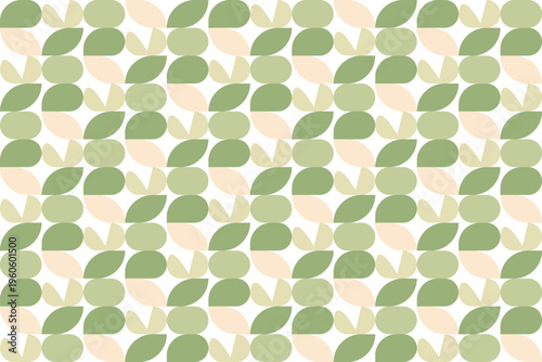 vector seamless pattern with green leaves