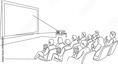 people watching movie in cinema