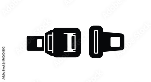 Essential safety symbol showing an unbuckled seat belt for drivers and passengers awareness.